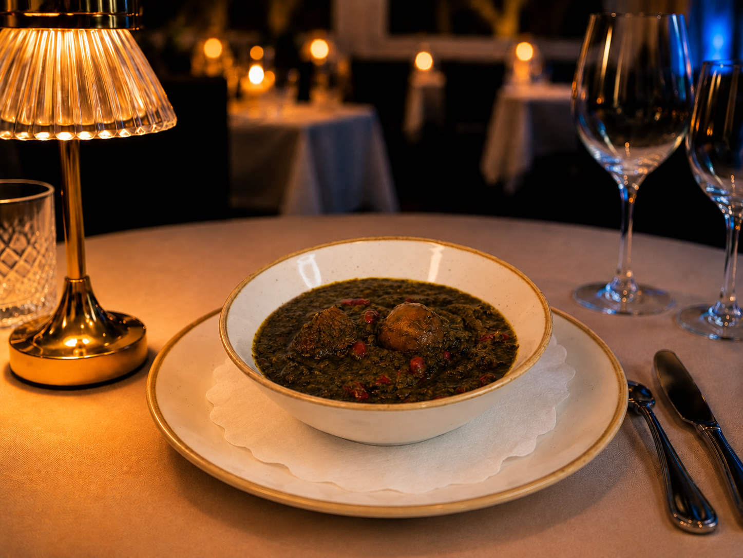 Ghorme Sabzi – traditionelle persische Spezialität im Kourosh Restaurant Berlin